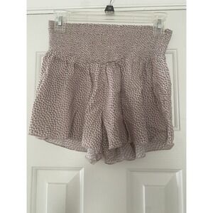 Aerie Neutral Polka-dot Elastic Waist Flowy Lightweight Shorts XS